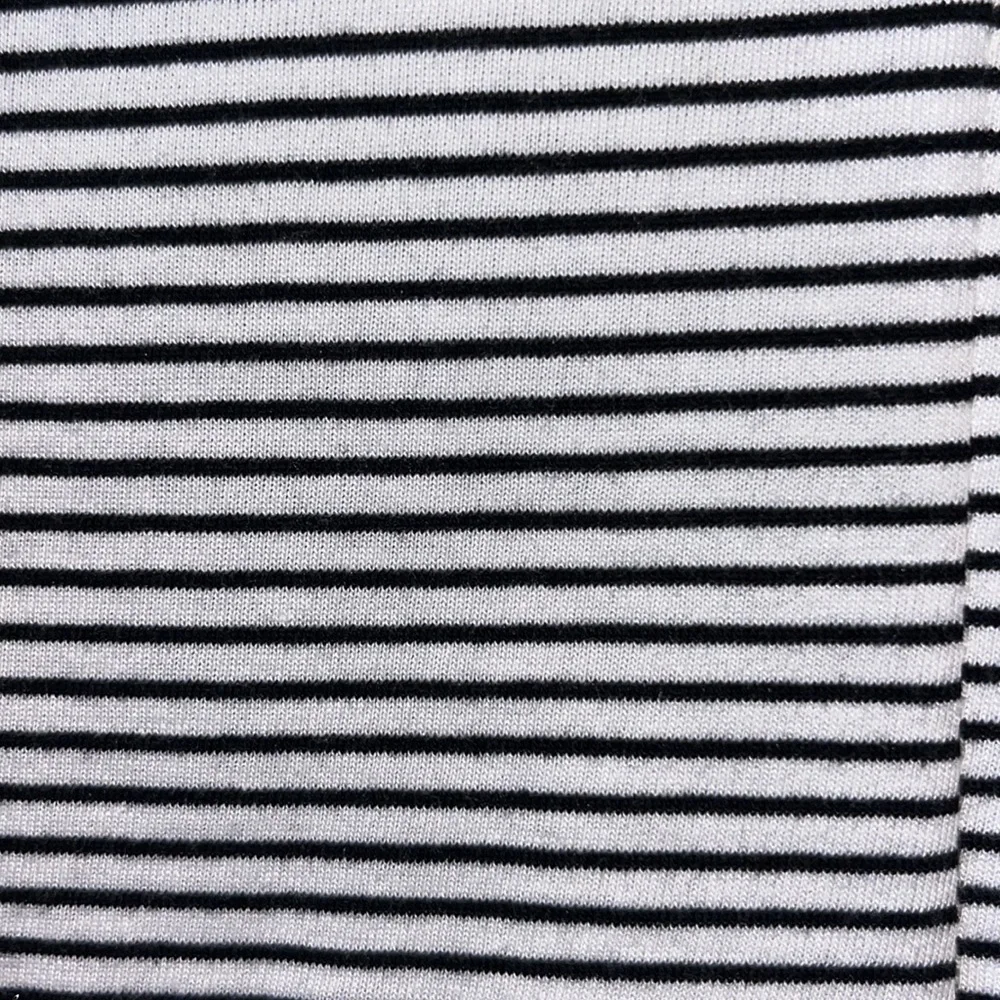 BLACK white stripe cotton blend sleeveless banana republic factory top bow XL